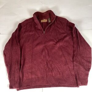 Clear Water Mens Sweater Long Sleeve Sz L Comfort Mock Neck Pullover Solid